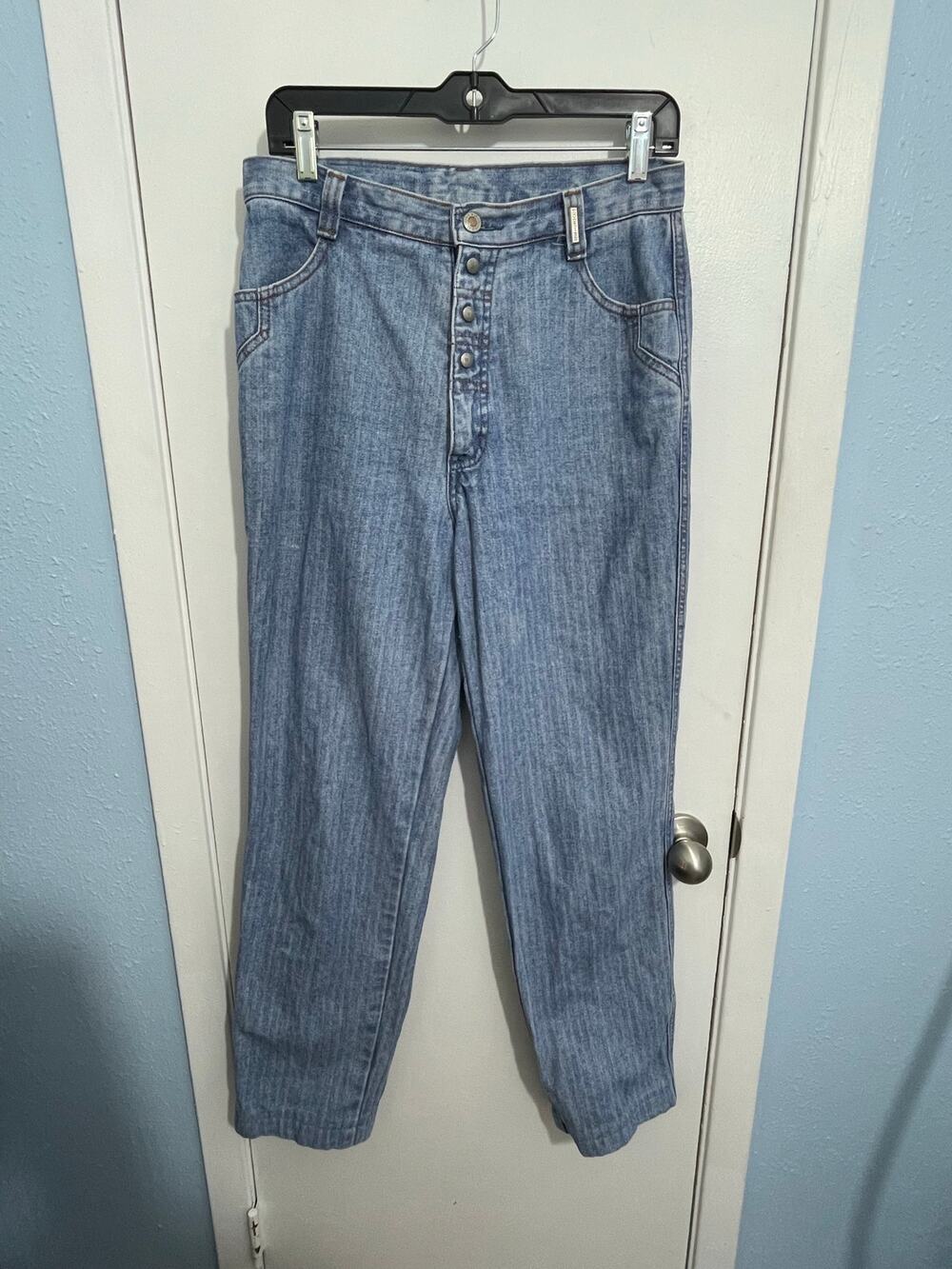 Vintage Rockies Jeans Size 30 High Rise Pinstripe 90s Y2K Western Cowgirl USA